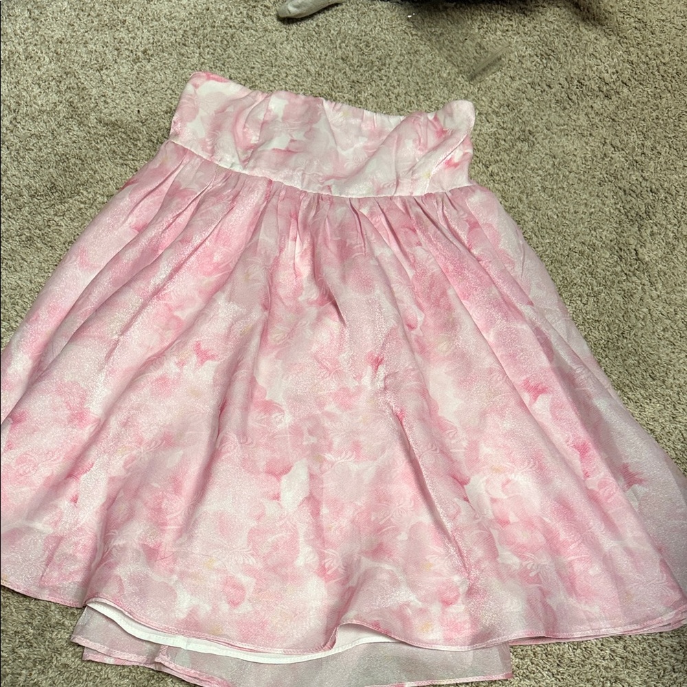 Cotton Candy Pink Floral A-Line Dress